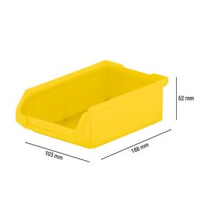 Sichtlagerkasten SSI Schäfer LF 210, Polypropylen, L 168 x B 103 x H 52 mm, 0,5 l, gelb Sichtlagerkasten SSI Schäfer LF 210, Polypropylen, L 168 x B 103 x H 52 mm, 0,5 l, gelb