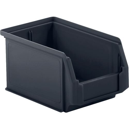 Sichtlagerkasten SSI Schäfer LF 321, recycelter Kunststoff, L 343 x B 209 x H 145 mm, 7,5 l, eisengrau, 14 Stück