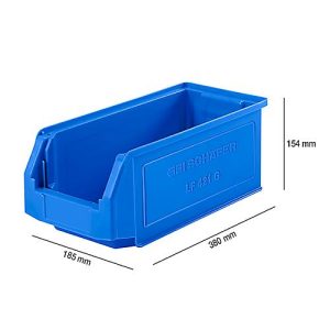 Sichtlagerkasten SSI Schäfer LF 421, Polypropylen, L 380 x B 185 x H 154 mm, 7,8 l, blau Sichtlagerkasten SSI Schäfer LF 421, Polypropylen, L 380 x B 185 x H 154 mm, 7,8 l, blau