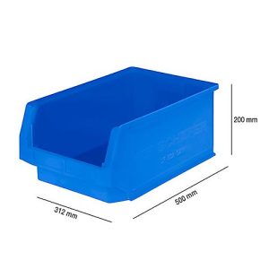 Sichtlagerkasten SSI Schäfer LF 532, Polypropylen, L 500 x B 312 x H 200 mm, 23,5 l, blau Sichtlagerkasten SSI Schäfer LF 532, Polypropylen, L 500 x B 312 x H 200 mm, 23,5 l, blau