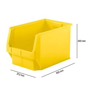 Sichtlagerkasten SSI Schäfer LF 533, Polypropylen, L 500 x B 312 x H 300 mm, 38 l, gelb Sichtlagerkasten SSI Schäfer LF 533, Polypropylen, L 500 x B 312 x H 300 mm, 38 l, gelb
