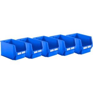 Sichtlagerkasten SSI Schäfer LF 533, Polypropylen, L 500 x B 320 x H 300 mm, 38 l, blau, 5 Stück Sichtlagerkasten SSI Schäfer LF 533, Polypropylen, L 500 x B 320 x H 300 mm, 38 l, blau, 5 Stück