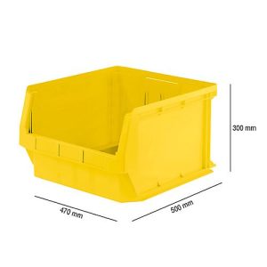 Sichtlagerkasten SSI Schäfer LF 543, PP-Kunststoff, L 500 x B 470 x H 300 mm, 57 l, gelb Sichtlagerkasten SSI Schäfer LF 543, PP-Kunststoff, L 500 x B 470 x H 300 mm, 57 l, gelb