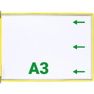 Sichttafel Tarifold DIN A3 quer, 10 St., alle Trägersysteme, Metalldrehzapfen, gelb Sichttafel Tarifold DIN A3 quer, 10 St., alle Trägersysteme, Metalldrehzapfen, gelb