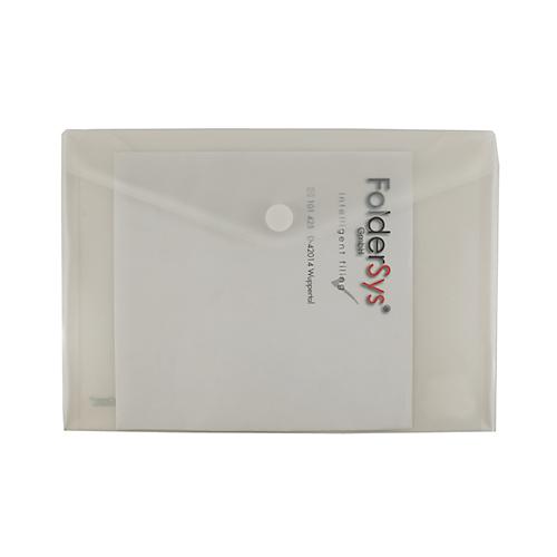 Sichttasche FolderSys FolderGreen®, A4 Querformat, B 335 x H 235 mm, Stärke 0,20 mm, mit Klettverschluss, 100 % PCR-PP, transparent, 10 Stück