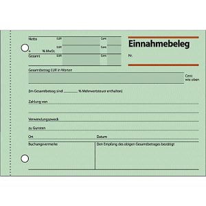 sigel® Einnahmebeleg EB615, DIN A 6 quer, 50 Blatt, grün sigel® Einnahmebeleg EB615, DIN A 6 quer, 50 Blatt, grün