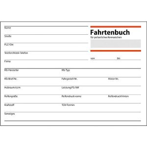 sigel® Fahrtenbuch für PKW FA614, DIN A6 quer, 32 Blatt sigel® Fahrtenbuch für PKW FA614, DIN A6 quer, 32 Blatt