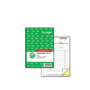 sigel® Lieferschein mit Empfangsschein SD 013, DIN A6 hoch, 2 x 40 Blatt, selbstdurchschreibend sigel® Lieferschein mit Empfangsschein SD 013, DIN A6 hoch, 2 x 40 Blatt, selbstdurchschreibend