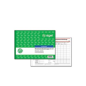 sigel® Reisekostenabrechnung RA517, DIN A5 hoch, 50 Blatt, wöchentlich, mit Blaupapier sigel® Reisekostenabrechnung RA517, DIN A5 hoch, 50 Blatt, wöchentlich, mit Blaupapier