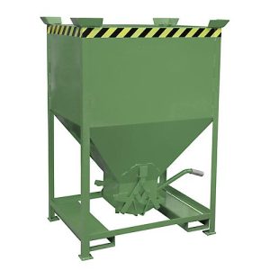 Silobehälter Typ SG 600, Einfahrtaschen, Inhalt 600 Liter, grün RAL 6011 Silobehälter Typ SG 600, Einfahrtaschen, Inhalt 600 Liter, grün RAL 6011