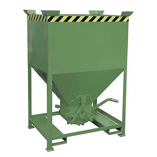Silobehälter Typ SG 600, Einfahrtaschen, Inhalt 600 Liter, grün RAL 6011