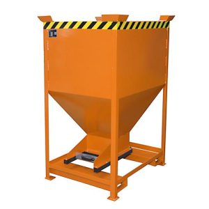 Silobehälter Typ SG-D 600, mit Einfahrtaschen, lackiert, orange Silobehälter Typ SG-D 600, mit Einfahrtaschen, lackiert, orange