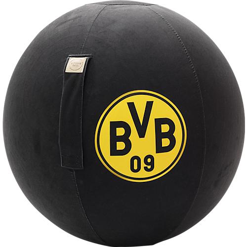 Sitzball, mit BVB-Logo, offizielles Lizenzprodukt, mit Griff, Ø ca. 650 mm, Polyester & PVC, schwarz