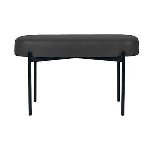 Sitzbank easyChair® by Paperflow GAIA, oval M, desinfektionsmittelbeständiger Kunstlederbezug schwarz, 4-Fußgestell mattschwarz, B 790 x T 420 x H 455 mm Sitzbank easyChair® by Paperflow GAIA, oval M, desinfektionsmittelbeständiger Kunstlederbezug schwarz, 4-Fußgestell mattschwarz, B 790 x T 420 x H 455 mm
