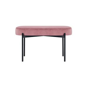 Sitzbank easyChair® by Paperflow GAIA, oval M, Samtbezug rosé, 4-Fußgestell mattschwarz, B 790 x T 420 x H 455 mm Sitzbank easyChair® by Paperflow GAIA, oval M, Samtbezug rosé, 4-Fußgestell mattschwarz, B 790 x T 420 x H 455 mm