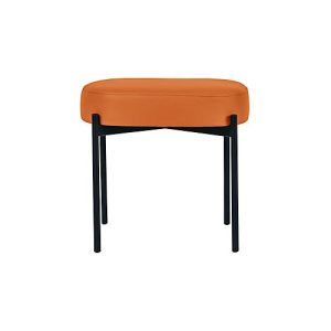 Sitzbank easyChair® by Paperflow GAIA, oval S, desinfektionsmittelbeständiger Kunstlederbezug orange, 4-Fußgestell mattschwarz, B 490 x T 380 x H 455 mm Sitzbank easyChair® by Paperflow GAIA, oval S, desinfektionsmittelbeständiger Kunstlederbezug orange, 4-Fußgestell mattschwarz, B 490 x T 380 x H 455 mm