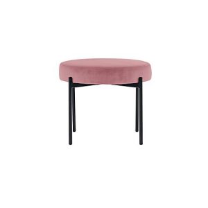 Sitzbank easyChair® by Paperflow GAIA, rund, Samtbezug rosé, 4-Fußgestell mattschwarz, B 575 x T 575 x H 455 mm Sitzbank easyChair® by Paperflow GAIA, rund, Samtbezug rosé, 4-Fußgestell mattschwarz, B 575 x T 575 x H 455 mm