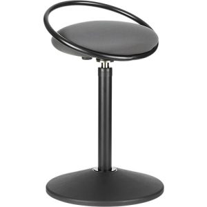 Sitzhocker ROVO SOLO mit Ring, 3D-Gestrick, schwarz/grau Sitzhocker ROVO SOLO mit Ring, 3D-Gestrick, schwarz/grau