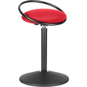 Sitzhocker ROVO SOLO mit Ring, 3D-Gestrick, schwarz/rot Sitzhocker ROVO SOLO mit Ring, 3D-Gestrick, schwarz/rot
