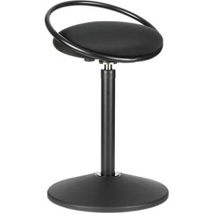 Sitzhocker ROVO SOLO mit Ring, 3D-Gestrick, schwarz/schwarz Sitzhocker ROVO SOLO mit Ring, 3D-Gestrick, schwarz/schwarz