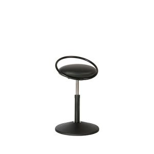 Sitzhocker ROVO SOLO mit Ring, Kunstleder, schwarz/schwarz Sitzhocker ROVO SOLO mit Ring, Kunstleder, schwarz/schwarz