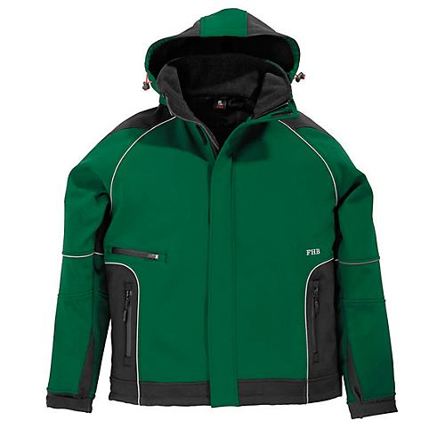 Softshell-Jacke FHB KOLTEX, grün/schwarz, Gr. 3XL