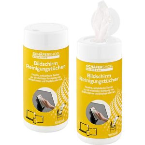 Sparset Schäfer Shop Select Bildschirm-Reinigungstücher, feucht, 2 praktische Spenderdosen mit jeweils 100 Tüchern Sparset Schäfer Shop Select Bildschirm-Reinigungstücher, feucht, 2 praktische Spenderdosen mit jeweils 100 Tüchern