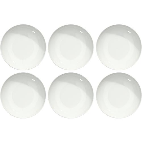 Speiseteller Solea tief, Ø 205 mm, uni, weiß, Porzellan, 6 Stück