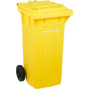 SSI Schäfer Mülltonne PRO 120 WAVE, 120 l, fahrbar, gelb