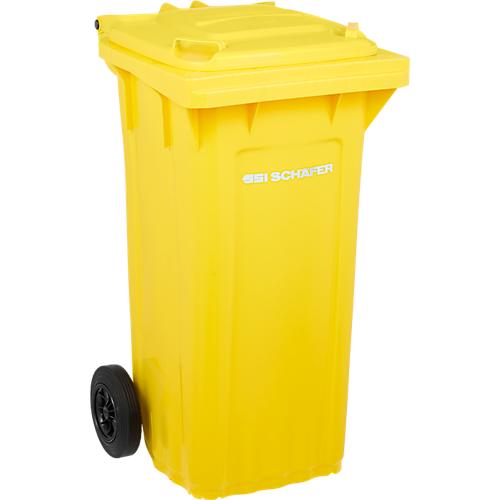 SSI Schäfer Mülltonne PRO 120 WAVE, 120 l, fahrbar, gelb