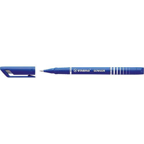 Stabilo Fineliner Sensor, Strichbreite 0,3 mm, blau, 10 St.