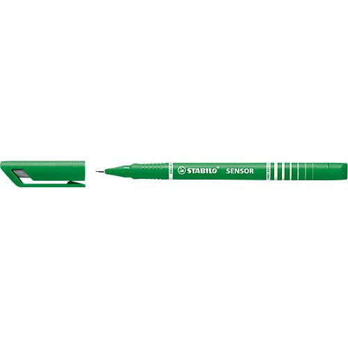 Stabilo Fineliner Sensor, Strichbreite 0,3 mm, grün, 10 St.