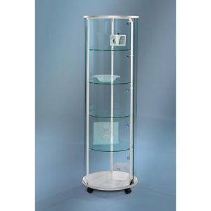 Stand-Präsentationsvitrine Forum R55, rund, ø 550 x H 1720 mm Stand-Präsentationsvitrine Forum R55, rund, ø 550 x H 1720 mm