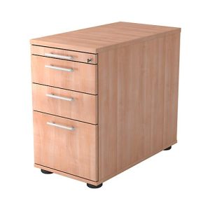 Standcontainer ULM, 1 Utensilienauszug, 2 Schübe, 1 HR-Auszug, B 428 x T 800 x H 720-760 mm, Nussbaum-Dekor Standcontainer ULM, 1 Utensilienauszug, 2 Schübe, 1 HR-Auszug, B 428 x T 800 x H 720-760 mm, Nussbaum-Dekor