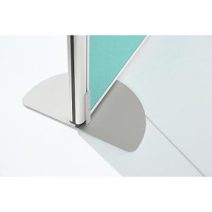 Standfuß Schallschutz System 40, höhenverstellbar, aus Stahl/Aluminium, weiß-aluminium Standfuß Schallschutz System 40, höhenverstellbar, aus Stahl/Aluminium, weiß-aluminium