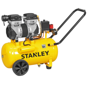 Stanley DST 150/8/24 SXCMS1324H – Elektrischer Kompressor auf Wagen  – 24 lt oilless – leise