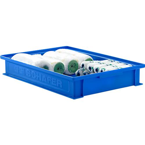 Stapelkasten Serie 14/6-2F, aus Polypropylen, mit Griffmulde, Inhalt 8 L, blau
