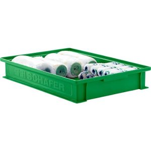 Stapelkasten Serie 14/6-2F, aus Polypropylen, mit Griffmulde, Inhalt 8 L, grün Stapelkasten Serie 14/6-2F, aus Polypropylen, mit Griffmulde, Inhalt 8 L, grün