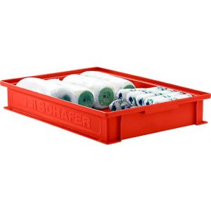 Stapelkasten Serie 14/6-2F, aus Polypropylen, mit Griffmulde, Inhalt 8 L, rot Stapelkasten Serie 14/6-2F, aus Polypropylen, mit Griffmulde, Inhalt 8 L, rot