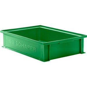 Stapelkasten Serie 14/6-2G, aus Polypropylen, mit Griffmulde, Inhalt 10,3 L, grün Stapelkasten Serie 14/6-2G, aus Polypropylen, mit Griffmulde, Inhalt 10,3 L, grün
