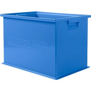 Stapelkasten Serie 14/6-2Z, aus Polypropylen, mit Griffmulde, Inhalt 33 L, blau Stapelkasten Serie 14/6-2Z, aus Polypropylen, mit Griffmulde, Inhalt 33 L, blau