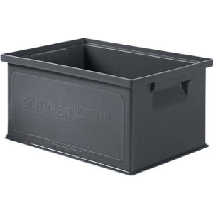 Stapelkasten Serie 14/6-3, aus PP, ESD-leitfähig, Inhalt 7 L, schwarz Stapelkasten Serie 14/6-3, aus PP, ESD-leitfähig, Inhalt 7 L, schwarz