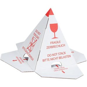 Stapelschutzpyramide, Palettenhütchen, selbstklebend, 25 Stück Stapelschutzpyramide, Palettenhütchen, selbstklebend, 25 Stück
