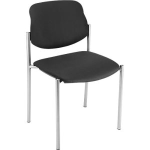 Stapelstuhl Styl, ohne Armlehnen, Echtleder, schwarz, stapelbar bis zu 6 Stück Stapelstuhl Styl, ohne Armlehnen, Echtleder, schwarz, stapelbar bis zu 6 Stück