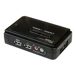 StarTech.com 2 Port USB KVM Switch Kit mit Audio und Kabeln – 2-fach USB VGA Desktop Umschalter inkl. Kabel – KVM-/Audio-Switch – 2 Anschlüsse StarTech.com 2 Port USB KVM Switch Kit mit Audio und Kabeln – 2-fach USB VGA Desktop Umschalter inkl. Kabel – KVM-/Audio-Switch – 2 Anschlüsse