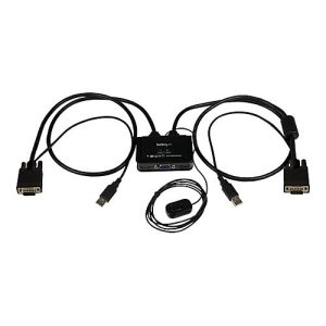 StarTech.com 2 Port VGA USB KVM Switch Kabel – VGA KVM Umschalter USB Powered mit Fernumschaltung – KVM-Switch – 2 Anschlüsse StarTech.com 2 Port VGA USB KVM Switch Kabel – VGA KVM Umschalter USB Powered mit Fernumschaltung – KVM-Switch – 2 Anschlüsse