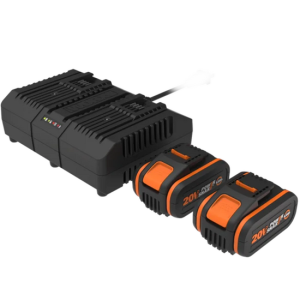 Starter Kit Worx Doppelladegerät und 20V 4Ah Akkus Starter Kit Worx Doppelladegerät und 20V 4Ah Akkus
