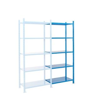 Steckregal-Anbaufeld, m. 5 Stahlblechböden, B 1010 x T 800 x H 2500 mm