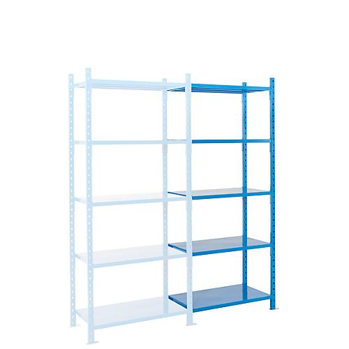 Steckregal-Anbaufeld, m. 5 Stahlblechböden, B 1010 x T 800 x H 2500 mm