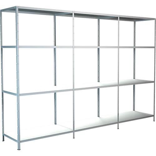 Steckregal, H 1800 x B 2600 x T 350 mm, weiß
